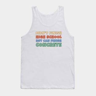 Blue Collar Worker Cement Mason or Pourer Construction Labor Tank Top